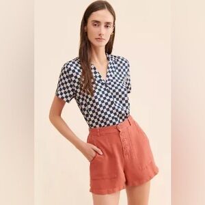 Anthropologie Cloth and Stone High Rise Button Short Size Small
